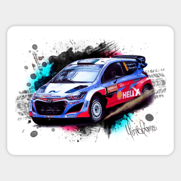 Hayden Paddon's Hyundai i20 WRC Sticker by Mario Ramos Rally Art